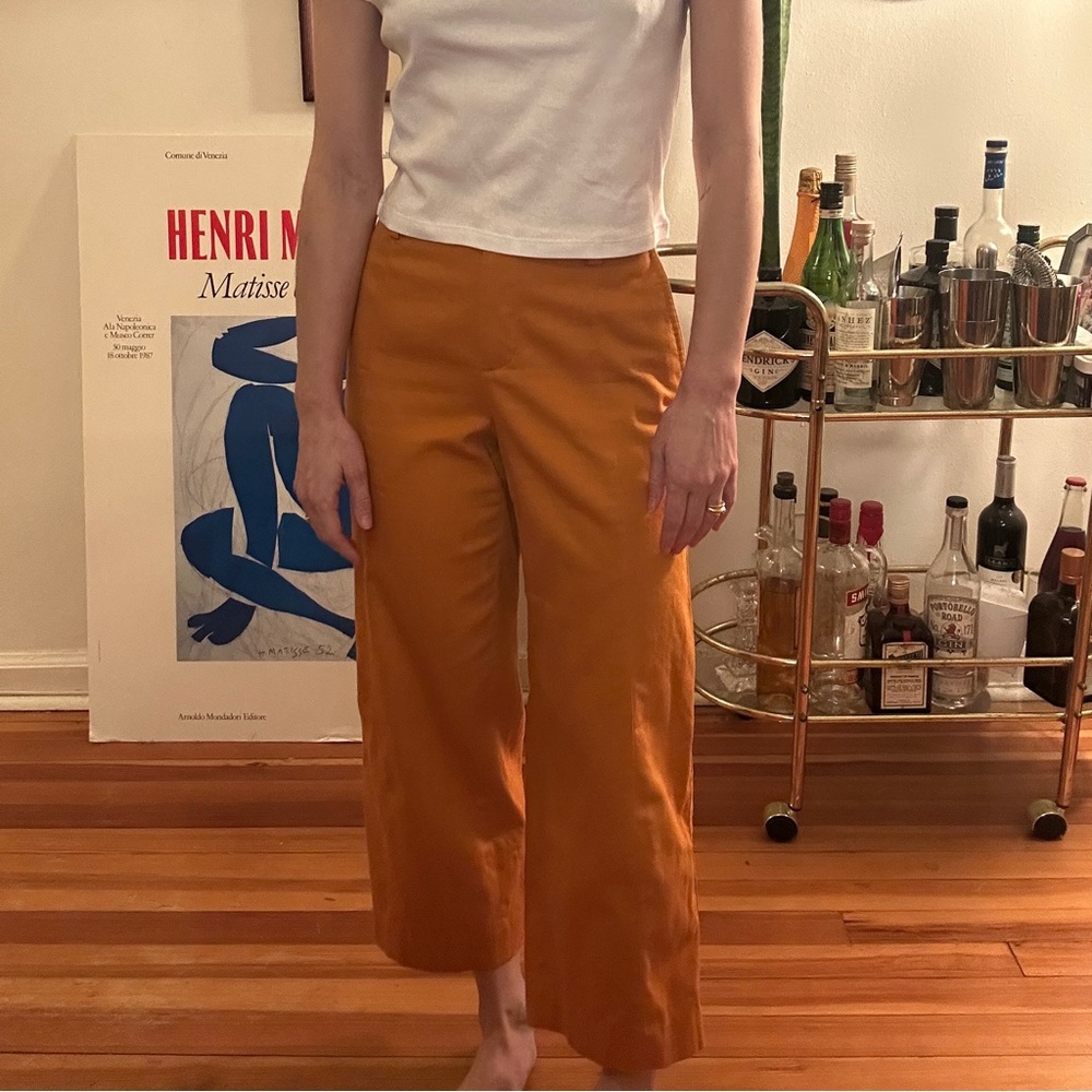 Chic Mustard Wide-Leg Pants